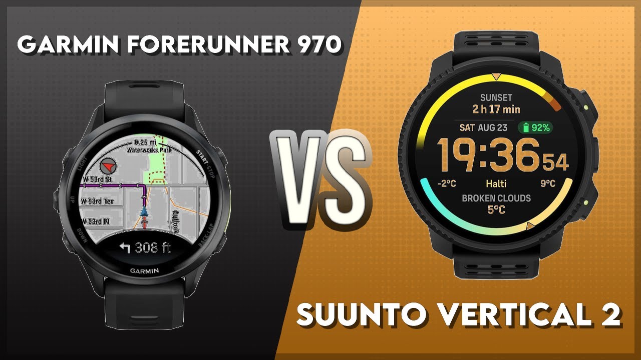 Garmin Forerunner 970 vs Suunto Vertical 2 Comparison