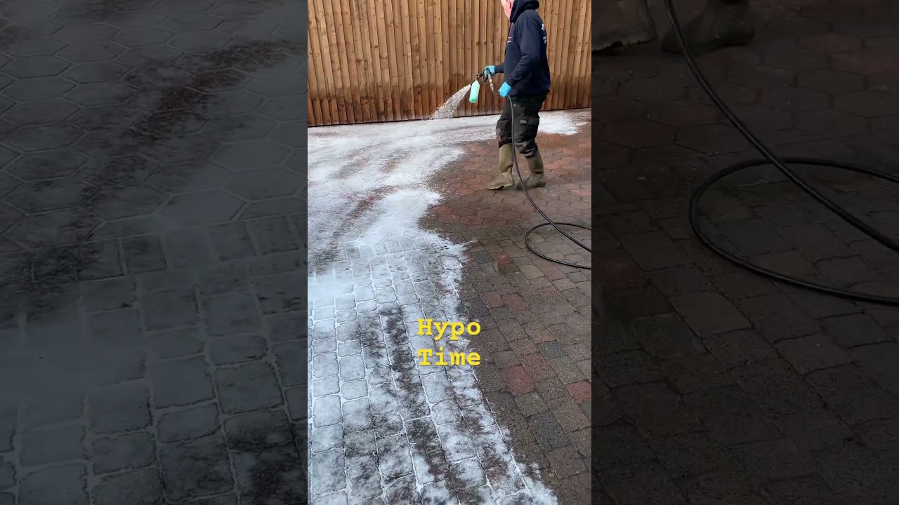 Hypochloride driveway #pressurewashing