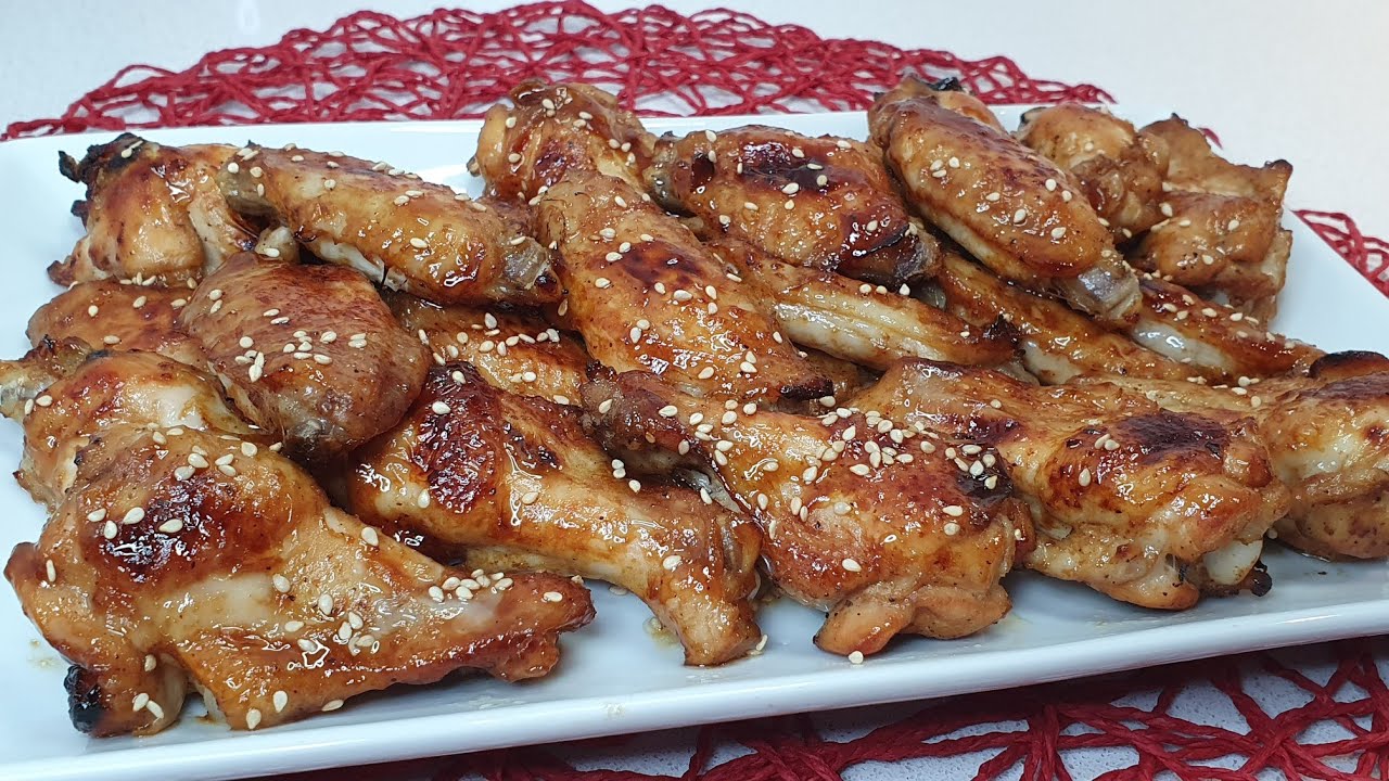 ALITAS DE POLLO ADOBADAS EN SALSA DE MIEL Y SOJA. #nuberosaylila