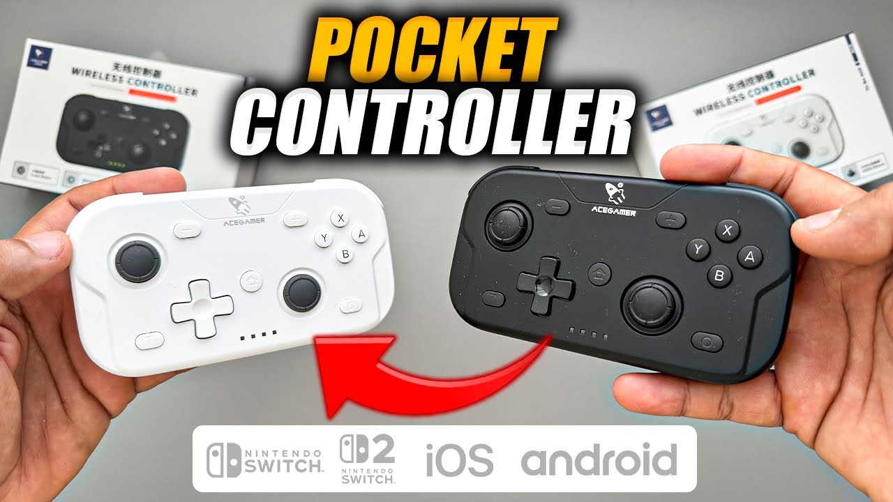 El CONTROL Mas Pequeño Nintendo Switch 1 y 2, Android, IOS, PC🚀ACEGAMER Wireles POCKET Controller✨