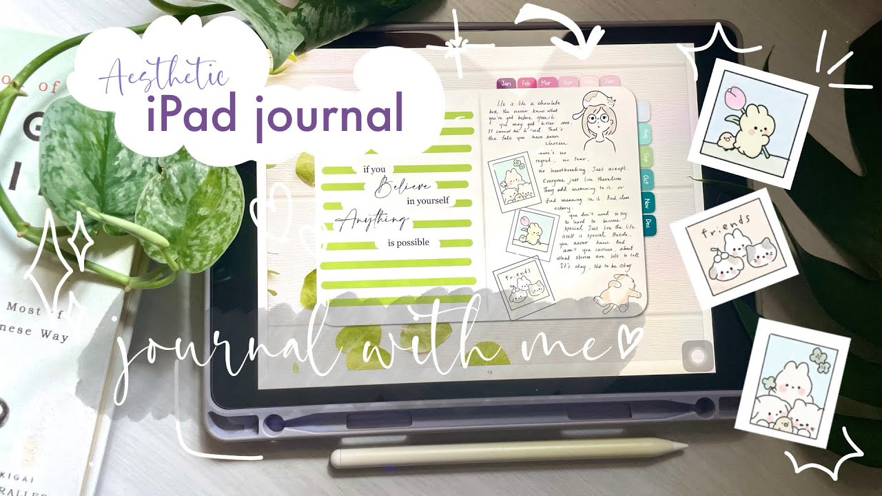 Simple, aesthetic digital journal idea | without stickers and templates #asmr #goodnotes 