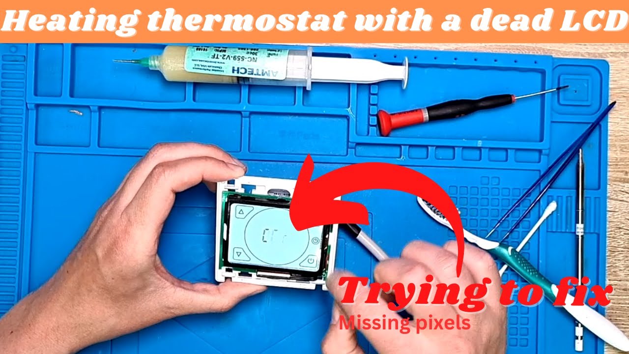 Trying to fix a heating thermostat with a dead LCD - Missing pixels