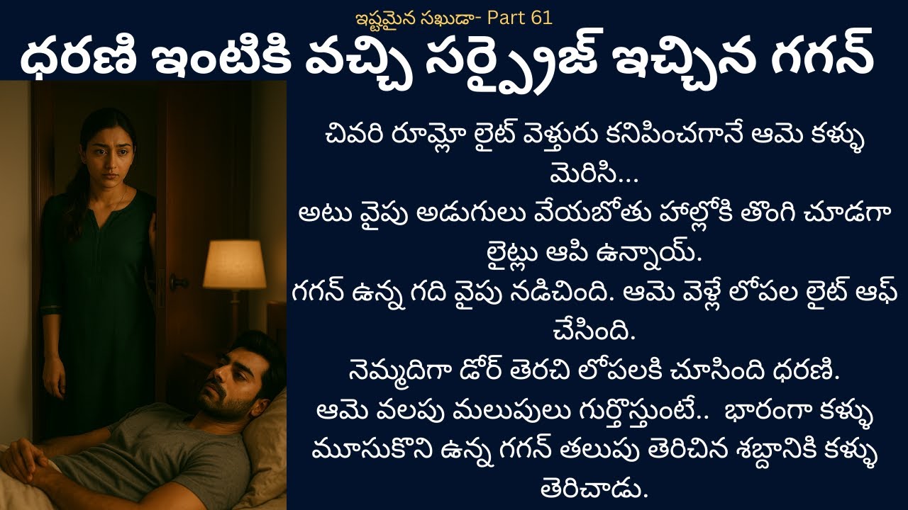 ఇష్టమైన సఖుడా!-61{ధరణి ఇంటికి వచ్చి సర్ప్రైజ్ ఇచ్చిన గగన్] #teluguaudiostories #lovestories #romance