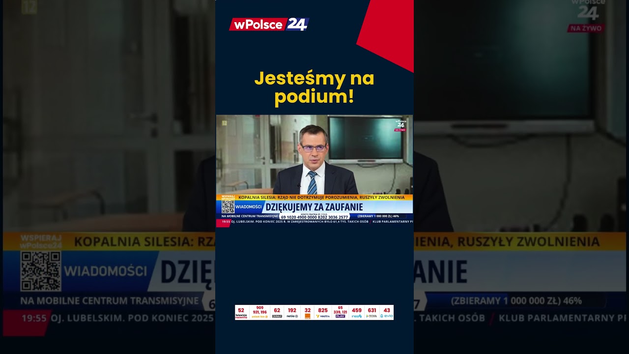 Jesteśmy na podium! wPolsce24 jest trzecią telewizją informacyjną w kraju. Dziękujemy za zaufanie