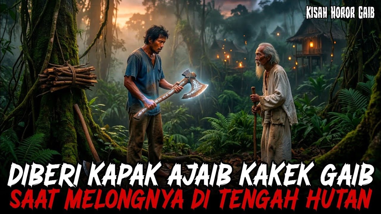 PENEBANG KAYU DIBERI KAPAK AJAIB OLEH KAKEK BUNIAN SAAT MENOLONGNYA DI TENGAH HUTAN