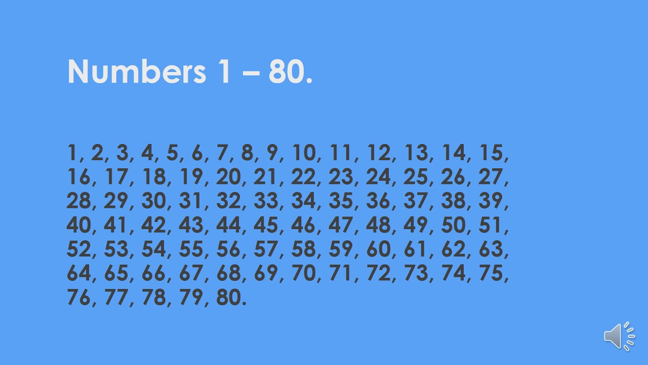 Numbers 61-  80