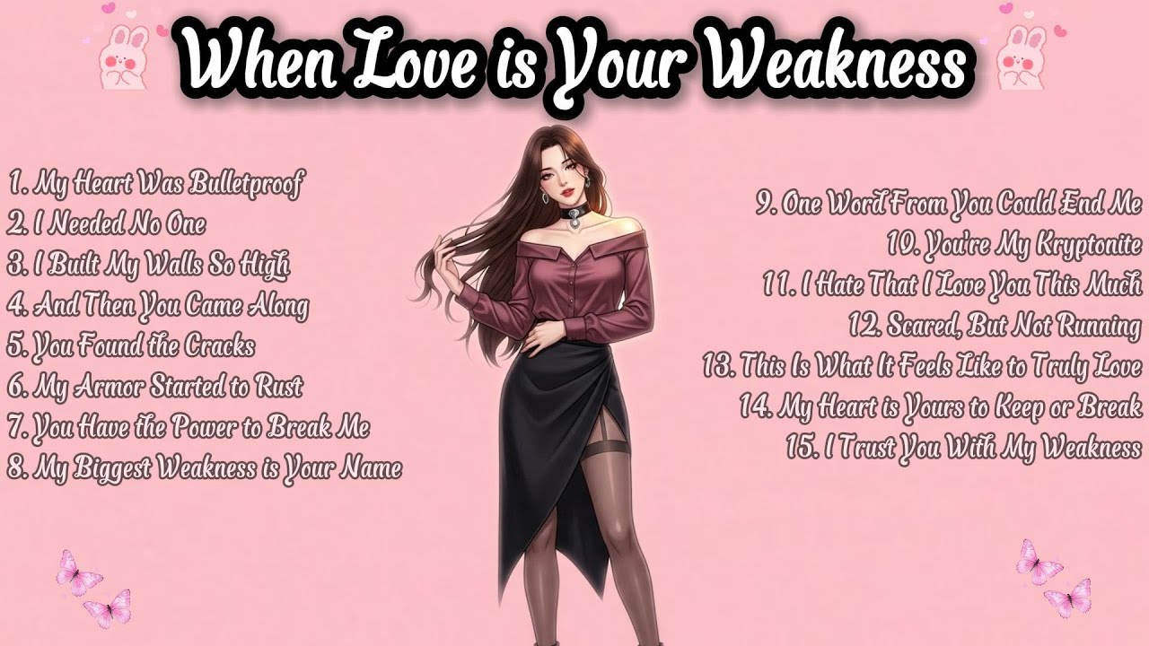 Playlist When Love is Your Weakness 🖤 | For When You Finally Let Someone In 🥺
