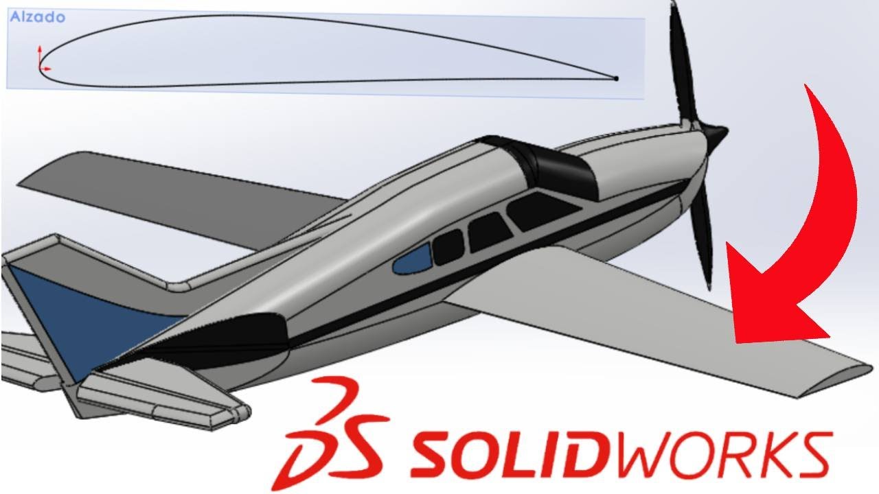 SOLIDWORKS Como dibujar Ala Avión con Perfil Aerodinamico