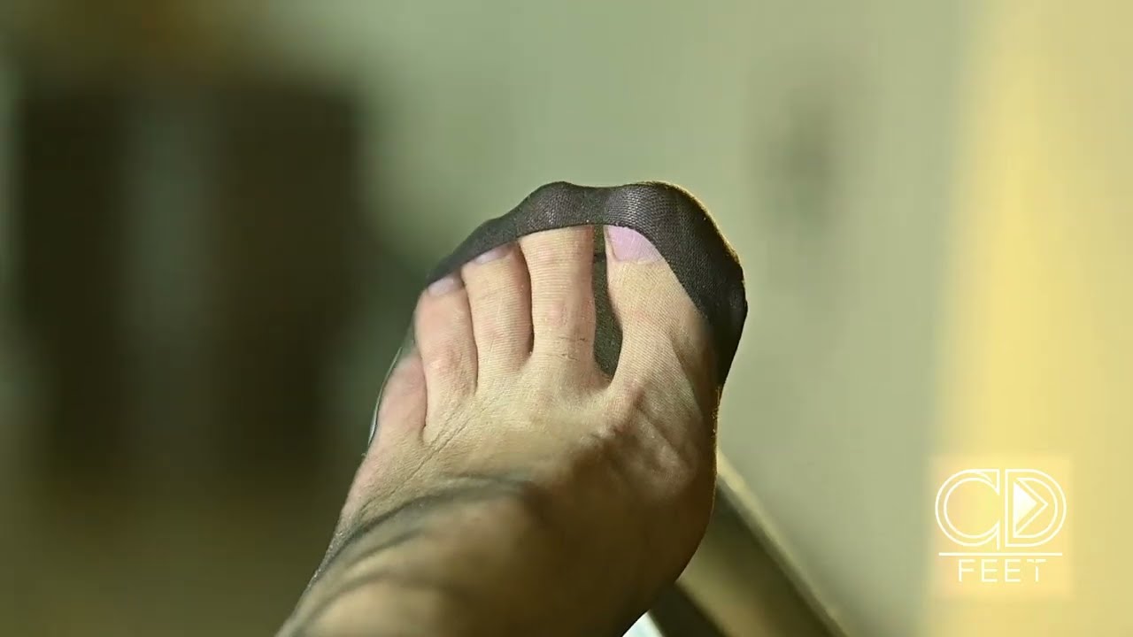 Silver heels and nylon socks