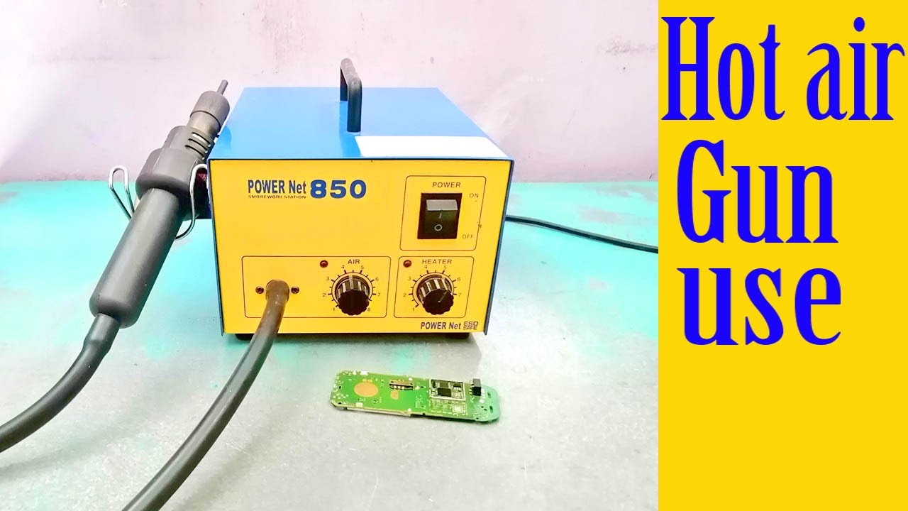 How to use hot air gun SMD Rework Station in mobile phone repairing Resold IC Urdu Hindi Tutorial#10