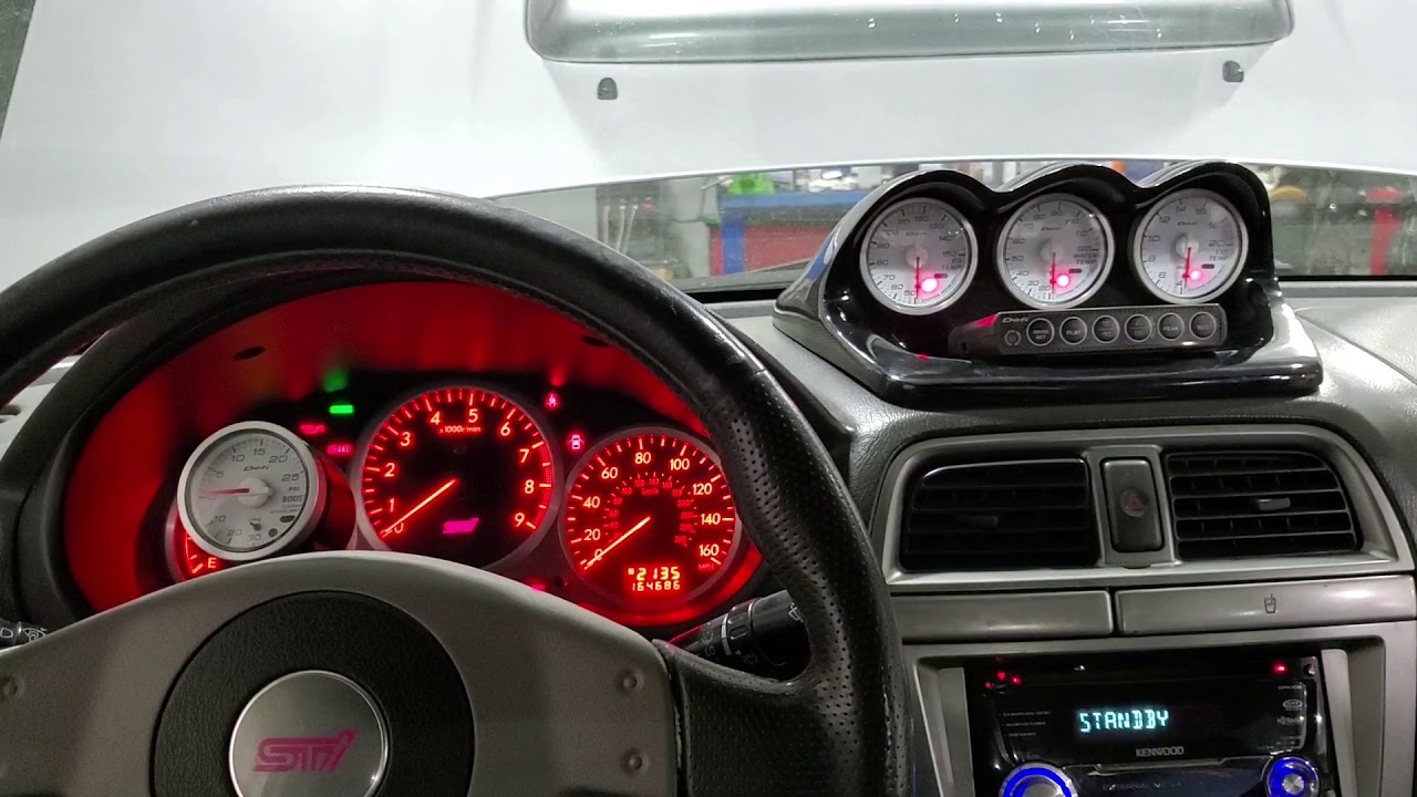 Defi gauges in subaru sti.