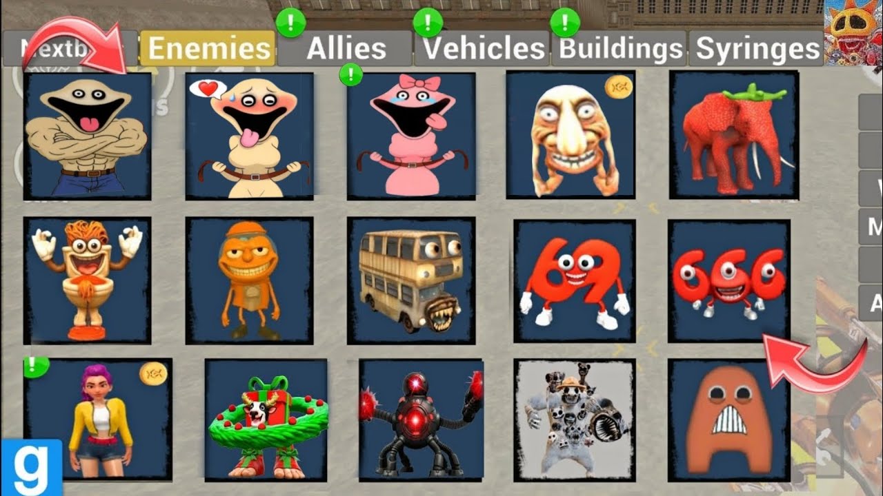 Nextbots in playground mod updated new hungry worm hidung dung takdung sprunki 😱 chasing nextbots 🔥