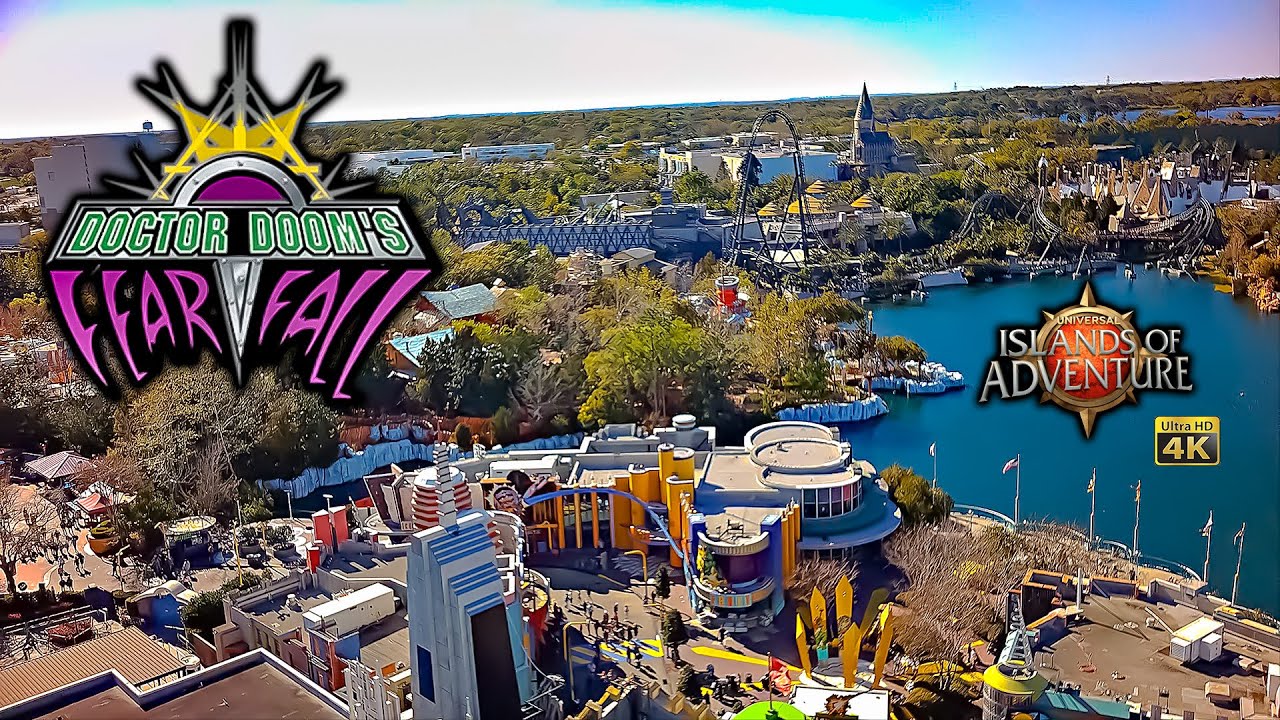 Март 2025 г. «Страх Доктора Дума» на аттракционе 4K POV «Острова приключений» Universal Orlando R...