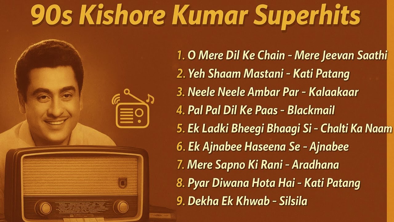 90s Kishore Kumar Superhits 🎶  O Mere Dil Ke Chain, Pal Pal Dil & More  Evergreen Bollywood Songs