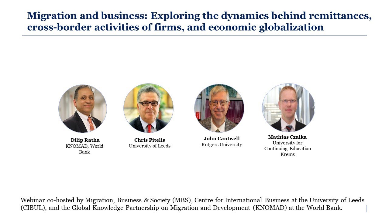 Exploring the dynamics of migrant remittances. Migration, Business & Society Webinar#2