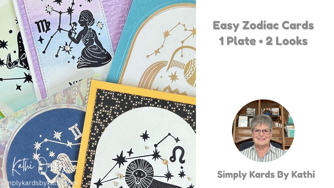 Easy Handmade Zodiac Cards: Inked vs Foiled with Spellbinders Block Print Zodiacs