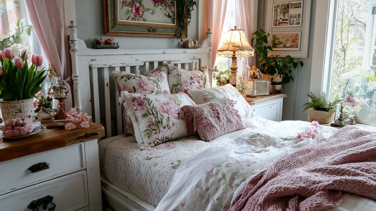 Sweet Romantic Cottagecore Bedroom Ideas 2026 Cozy Vintage Shabby Chic Decor