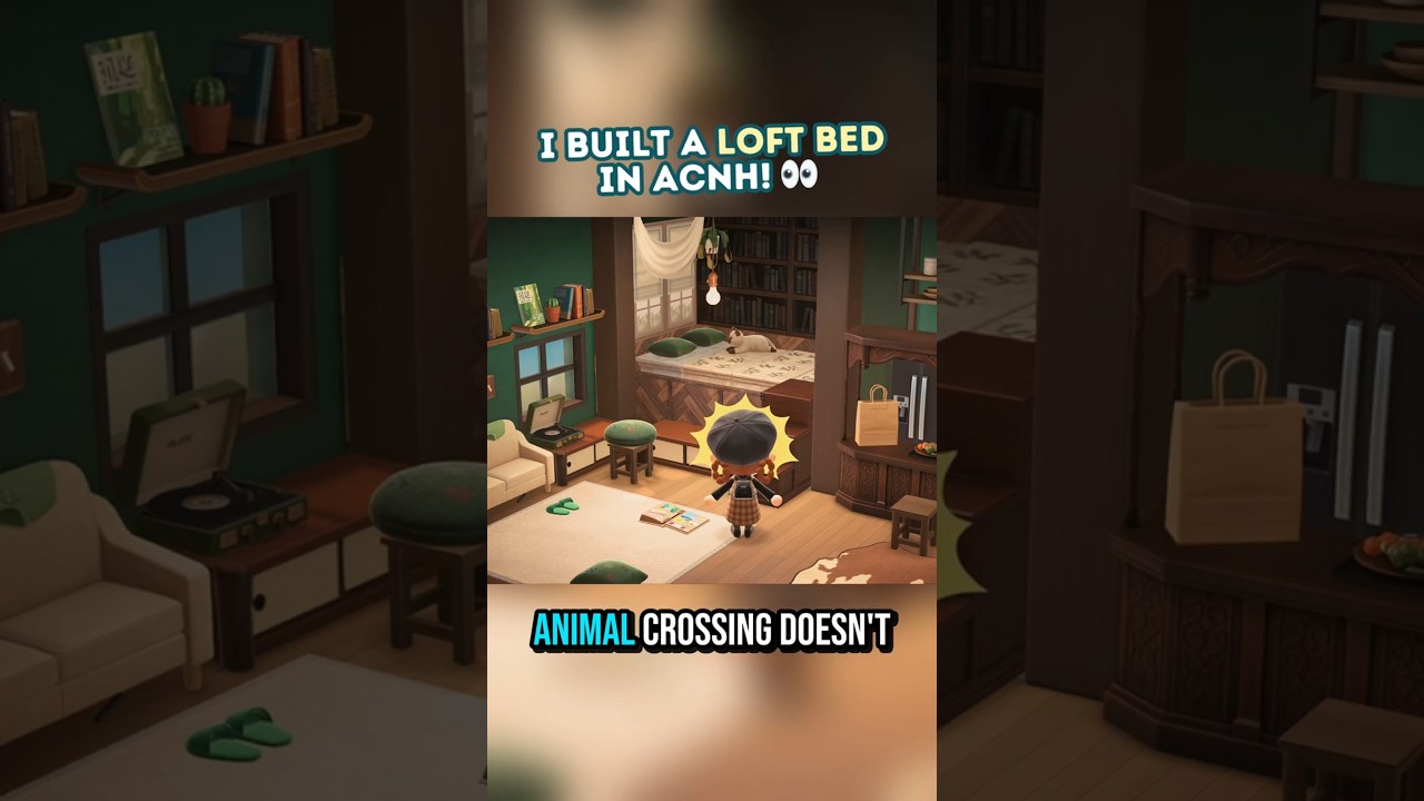 Я построил реалистичную кровать-чердак в Animal Crossing: New Horizons?! (Без модов)