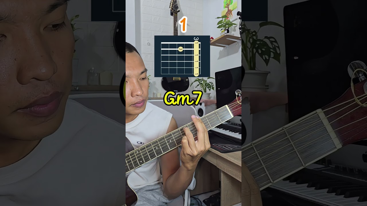 2 รูปแบบการจับคอร์ด Gm7 🎸🎶🎸