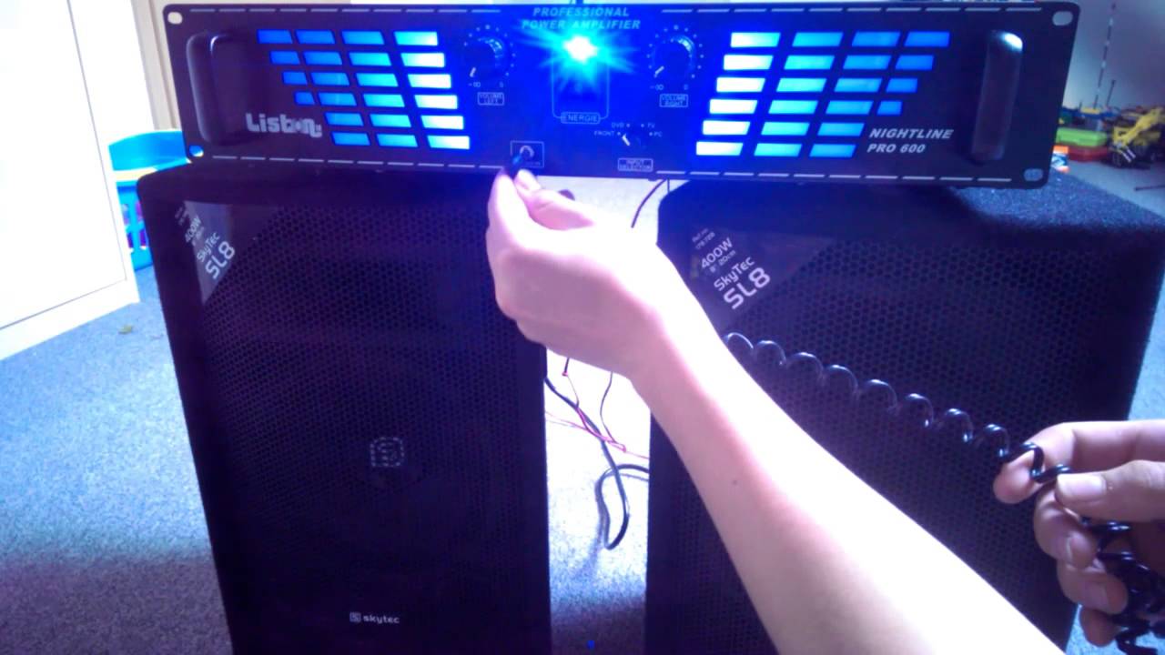 Unboxing von 1800 watt Verstärker und Skytec SL8 800 watt