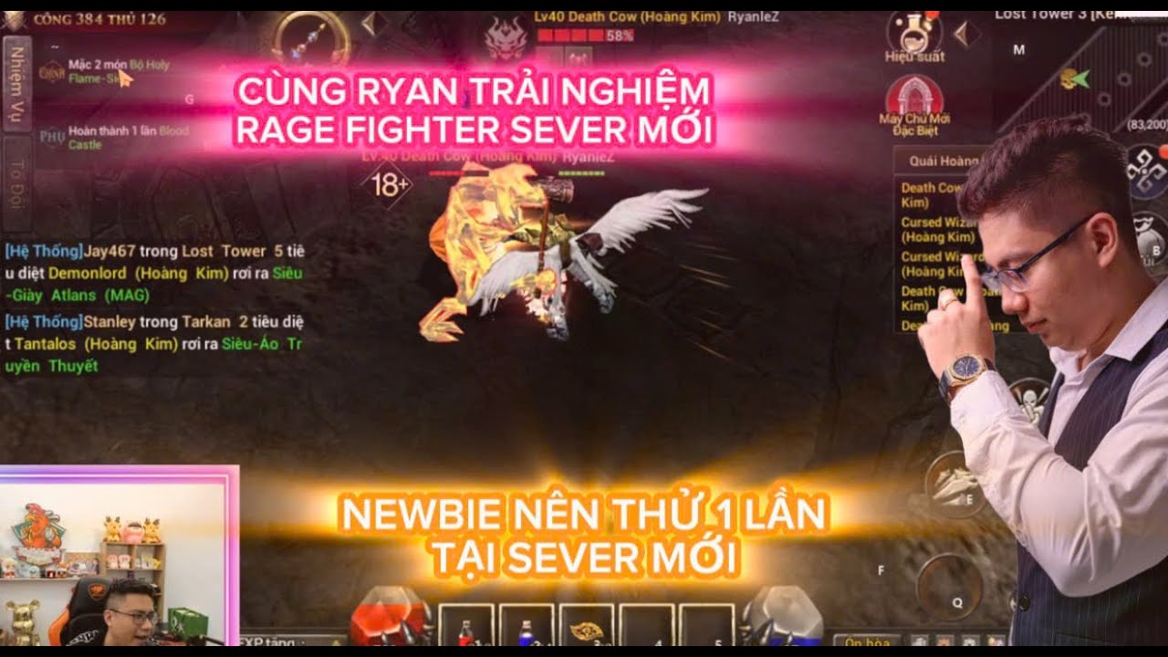 MU LỤC ĐỊA VNG : CÙNG RYANLE TRẢI NGHIỆM RAGE FIGHTER SEVER MỚI - NEWBIE NÊN THỬ 1 LẦN