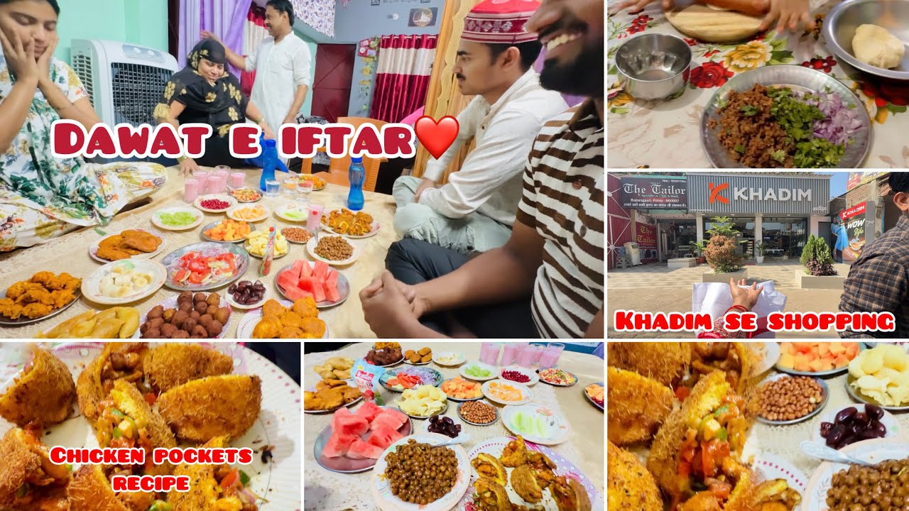 Ammi ke yaha Dawat e iftar| Abbu ka tabiyat achanak sehri kharab ho gya | Chicken pocket recipe