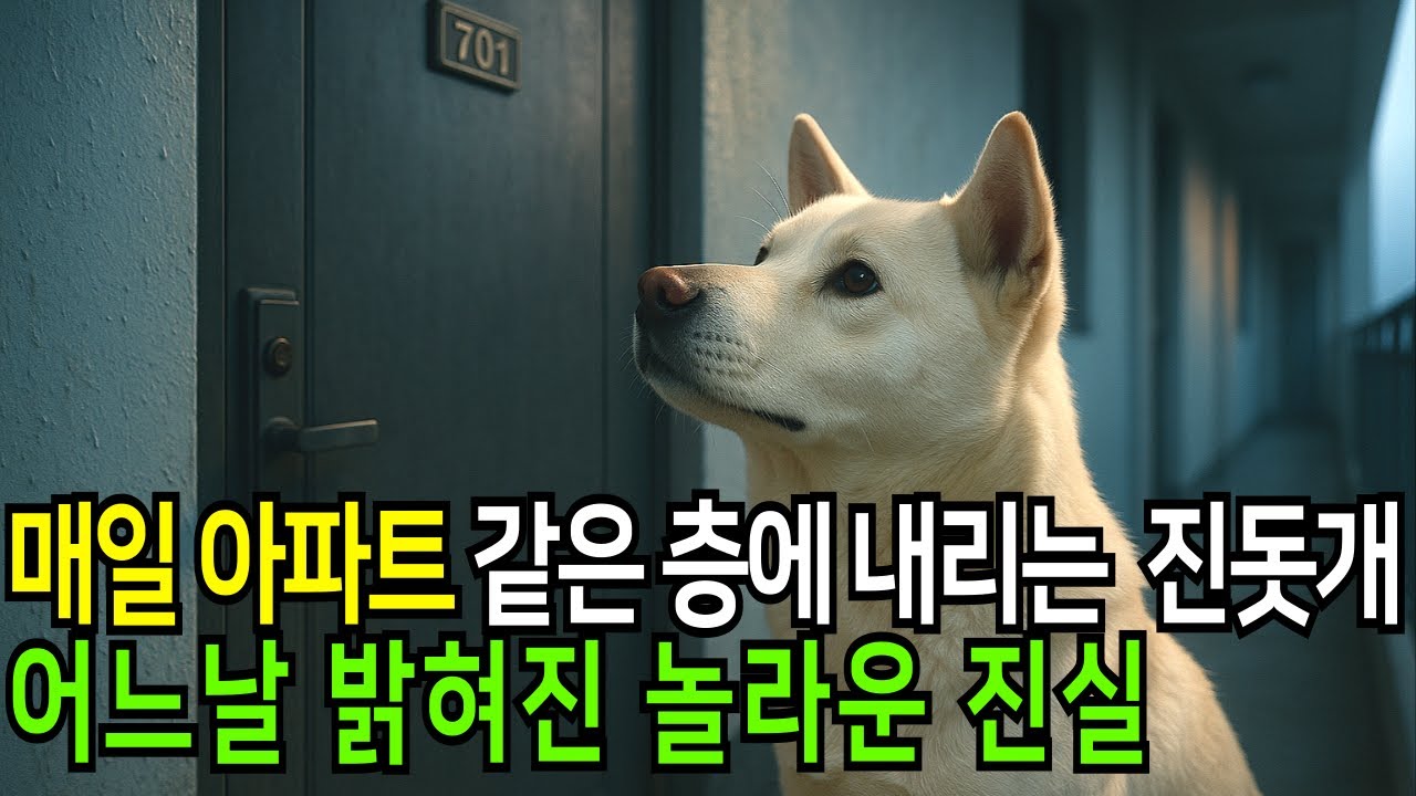 매일 아파트 같은 층에 내리는 진돗개, 어느날 밝혀진 놀라운 진실