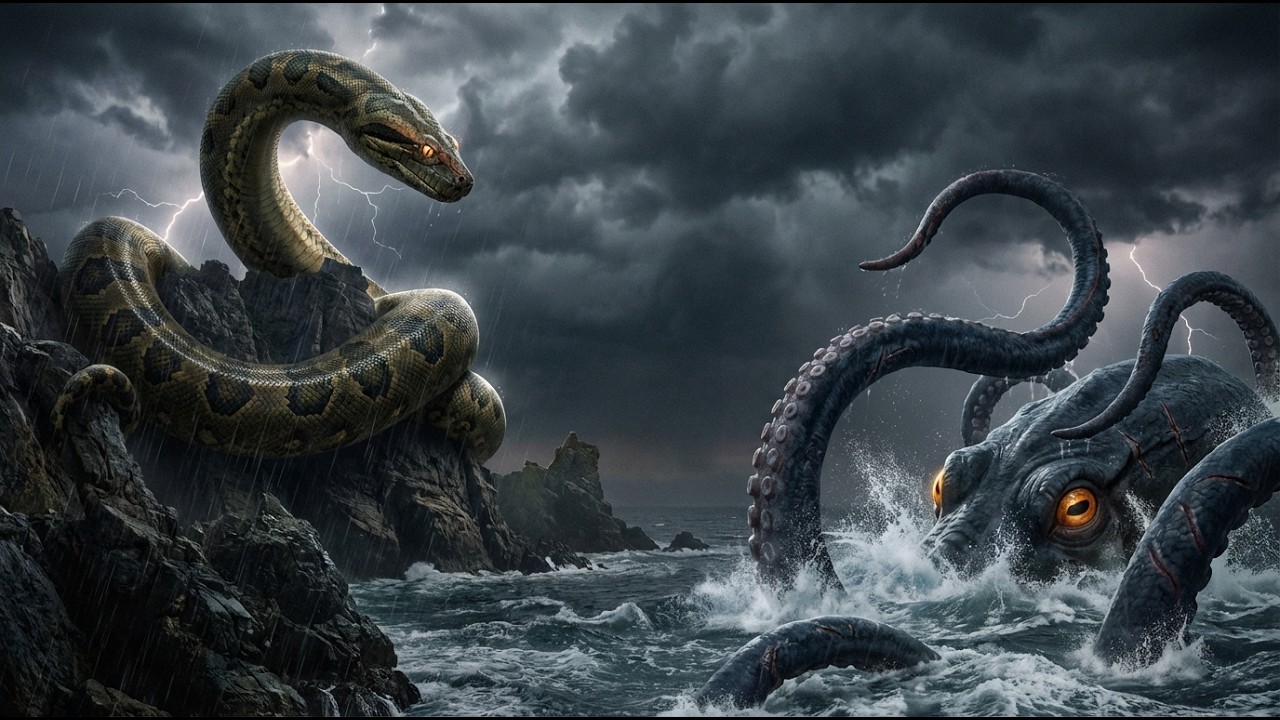Prehistoric Titanoboa Vs Kraken: The Deadliest Battle in Ancient History (Episode 2)