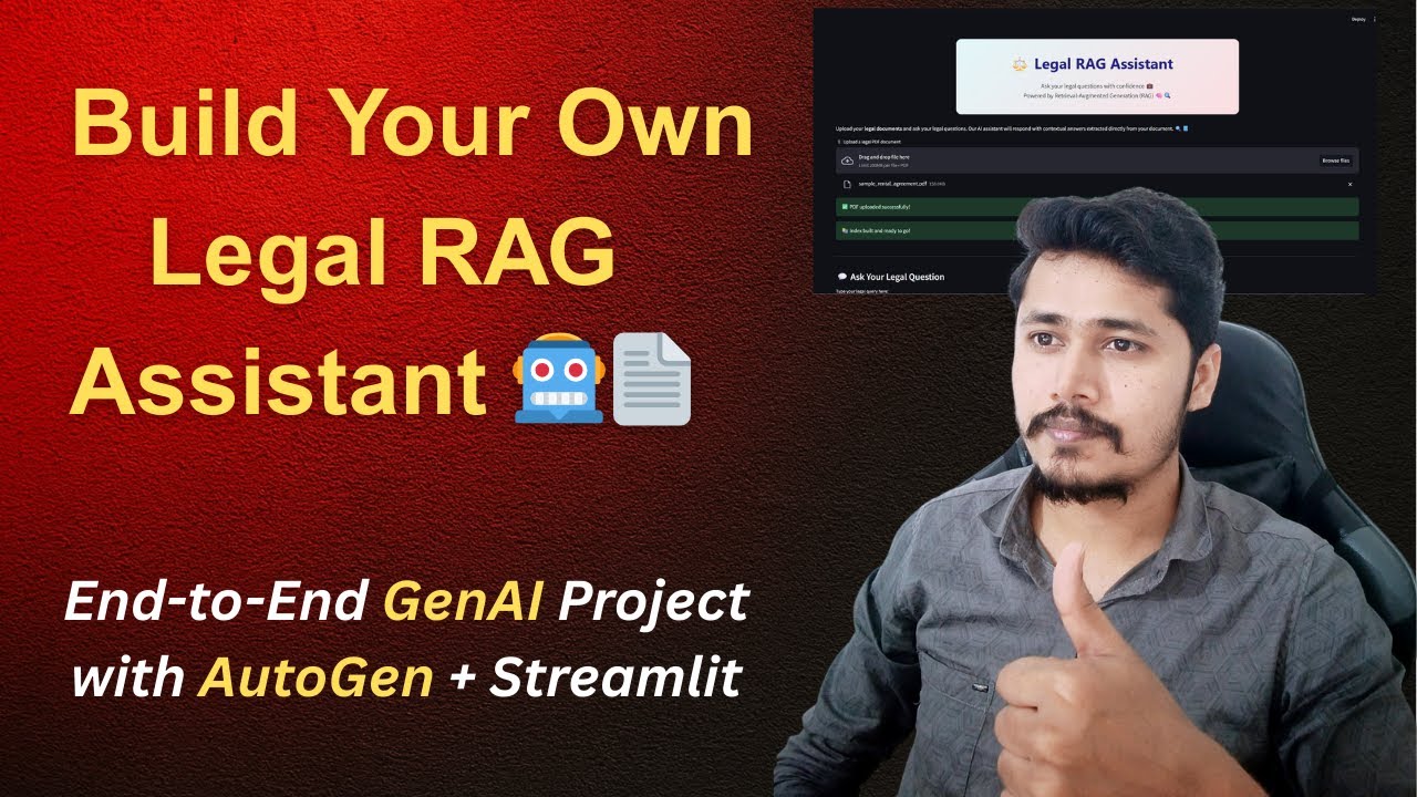 🔥 Build a Legal RAG Assistant with AutoGen | End-to-End GenAI Project from Scratch!