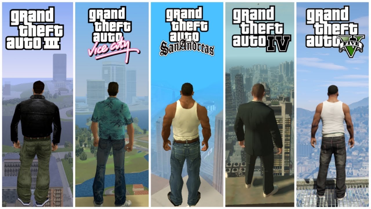 Jumping from Highest Buildings In GTA Games! 1997-2020