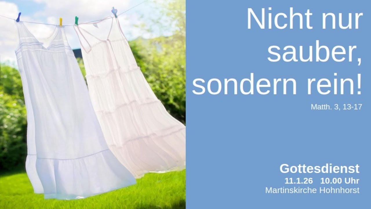 Nicht nur sauber, sondern rein! | Gero Cochlovius | Matthäus 3, 13-17