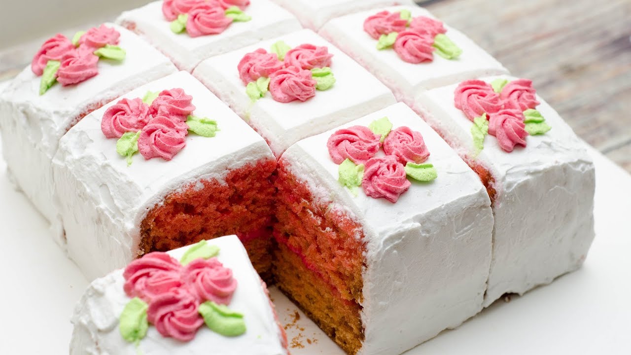 MILKY ROSE SLICE CAKE I EGGLESS & WITHOUT OVEN