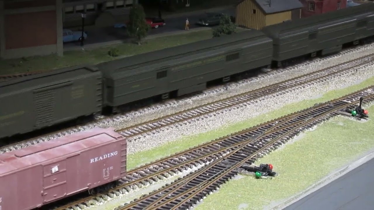 A late 1940's to early 1950's era Southern Pacific R R mail train.