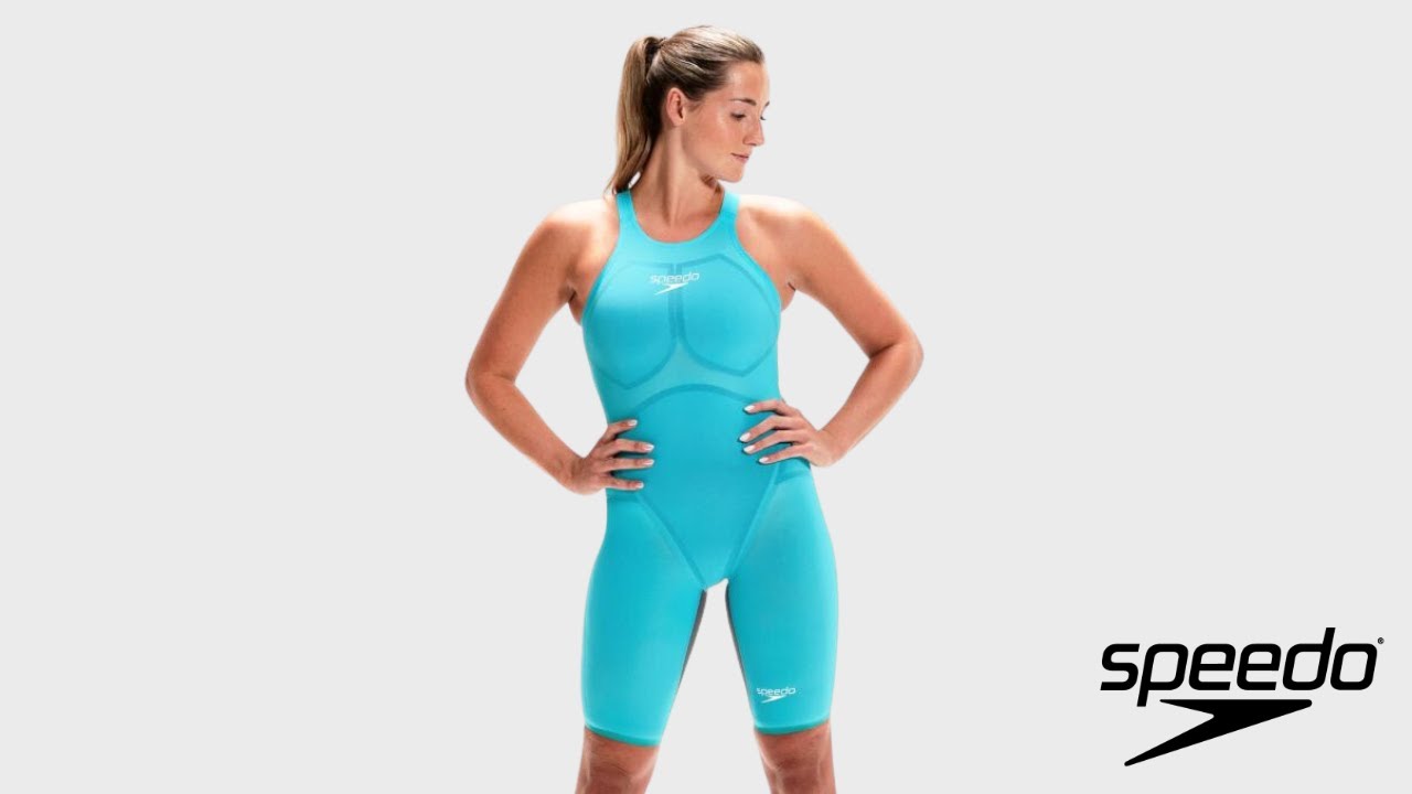 Speedo Fastskin LZR Pure Valor Openback Kneeskin in Aqua Beam | ProSwimwear