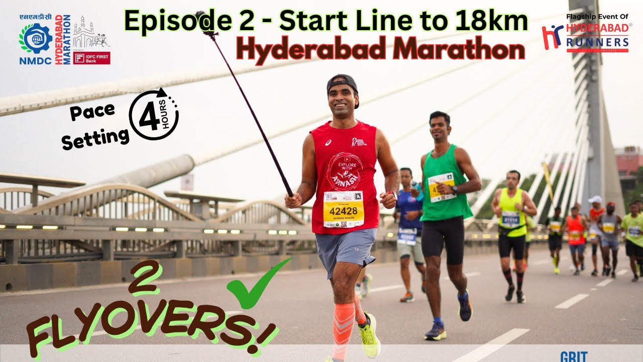 Episode 2 - NMDC Hyderabad Marathon 2025 | Race Rick Off Till 18km | Biggest Marathon | Pacing 4Hrs