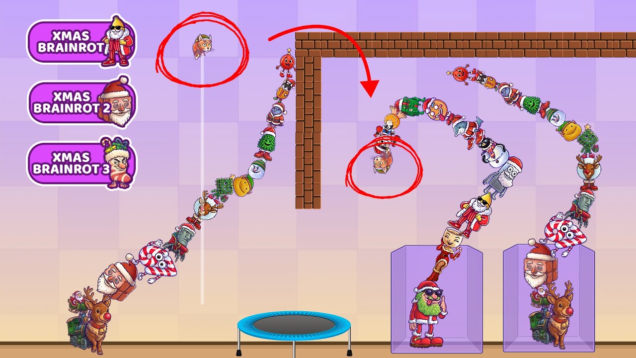 XMAS Brainrot 3 | Merge Fellas New Modes Brainrot Anomaly Trampoline Challenge Best Compilation