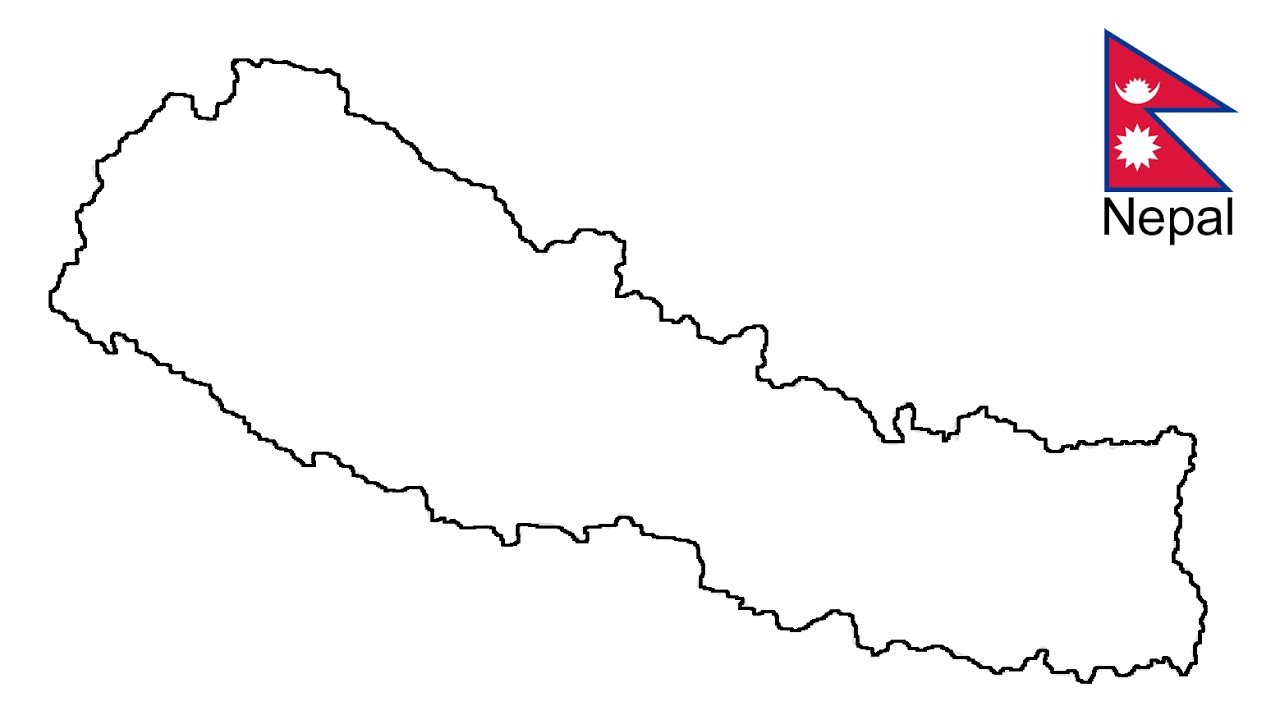 How to draw map of Nepal // Map of Nepal // Nepal Map