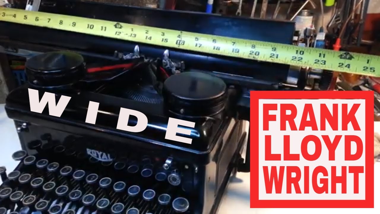 Royal KHM 1940 Typewriter, Special Order for Frank Lloyd Wright, W-I-D-E Carriage, Unique Type Fonts