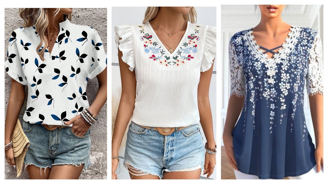 Moda 2025 BLUSAS BONITAS 100”Ideas De blusas bonitas MODELOS casuales 24/25 #fashion #shirts #style