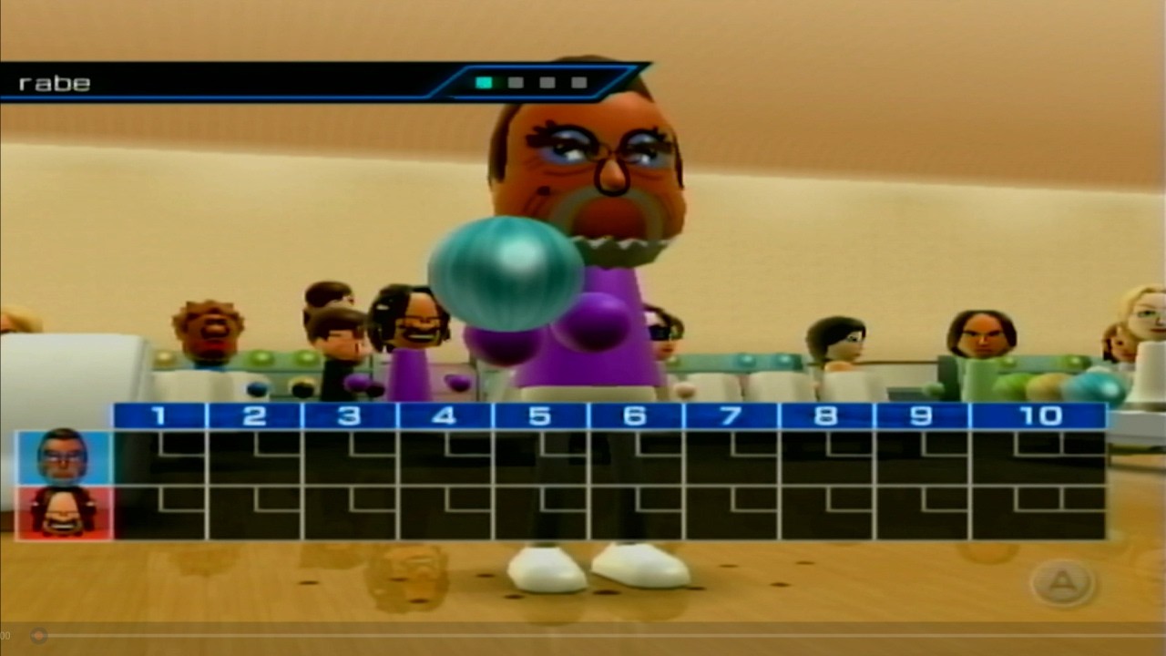The Two Weirdest Looking Miis Playing Wii Bowling