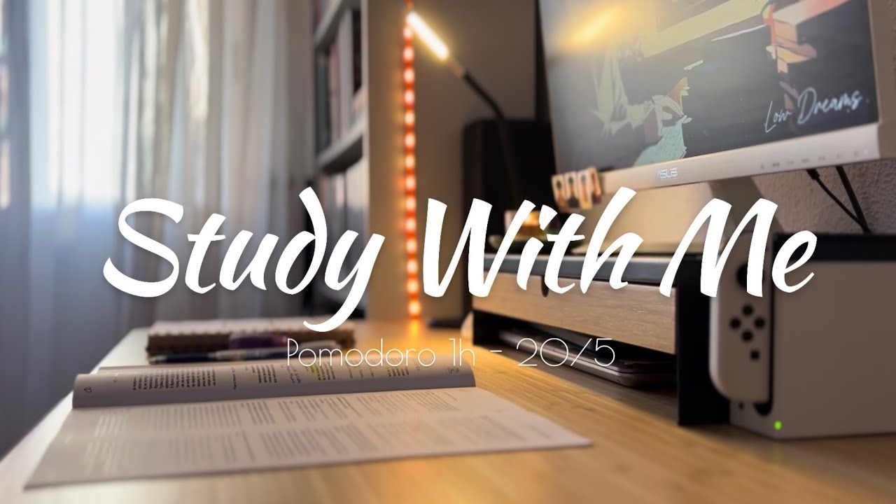 Study With Me | 1 h Pomodoro +  Lofi 🍵📚