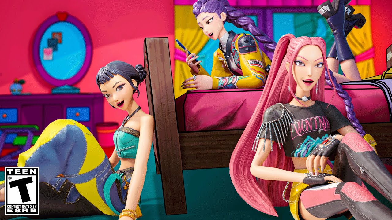 KPop Girls SLEEPOVER - Rumi, Mira & Zoey.. Fortnite Demon Hunters Movie