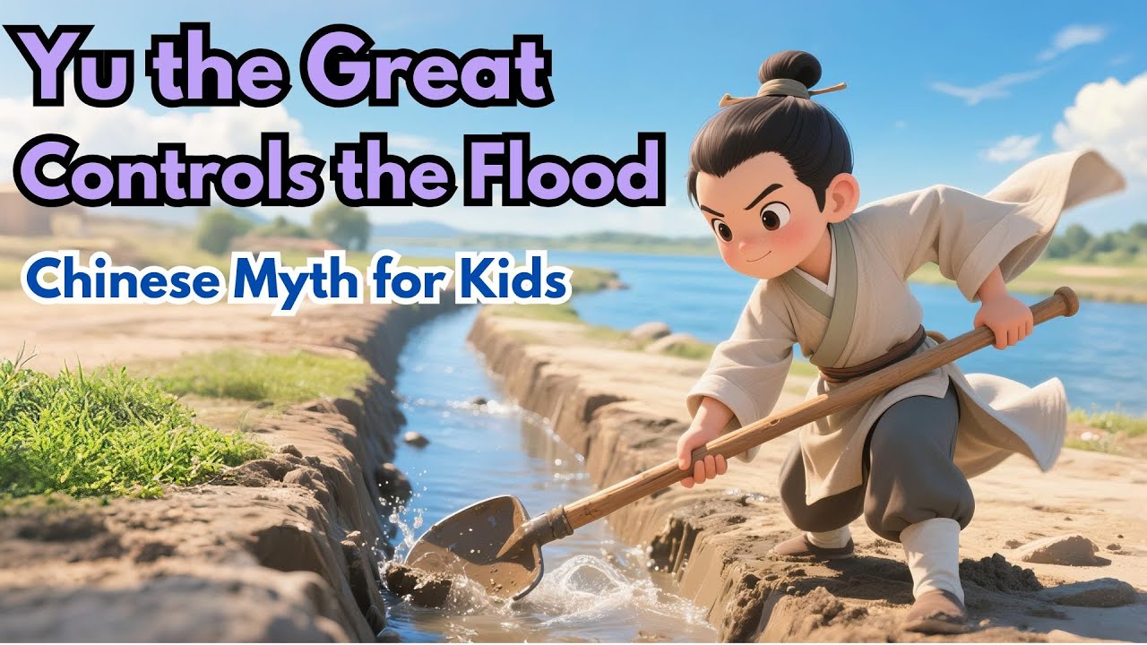 Yu the Great Controls the Flood | Chinese Myth for Kids | Animated Story of Courage and Wisdom
