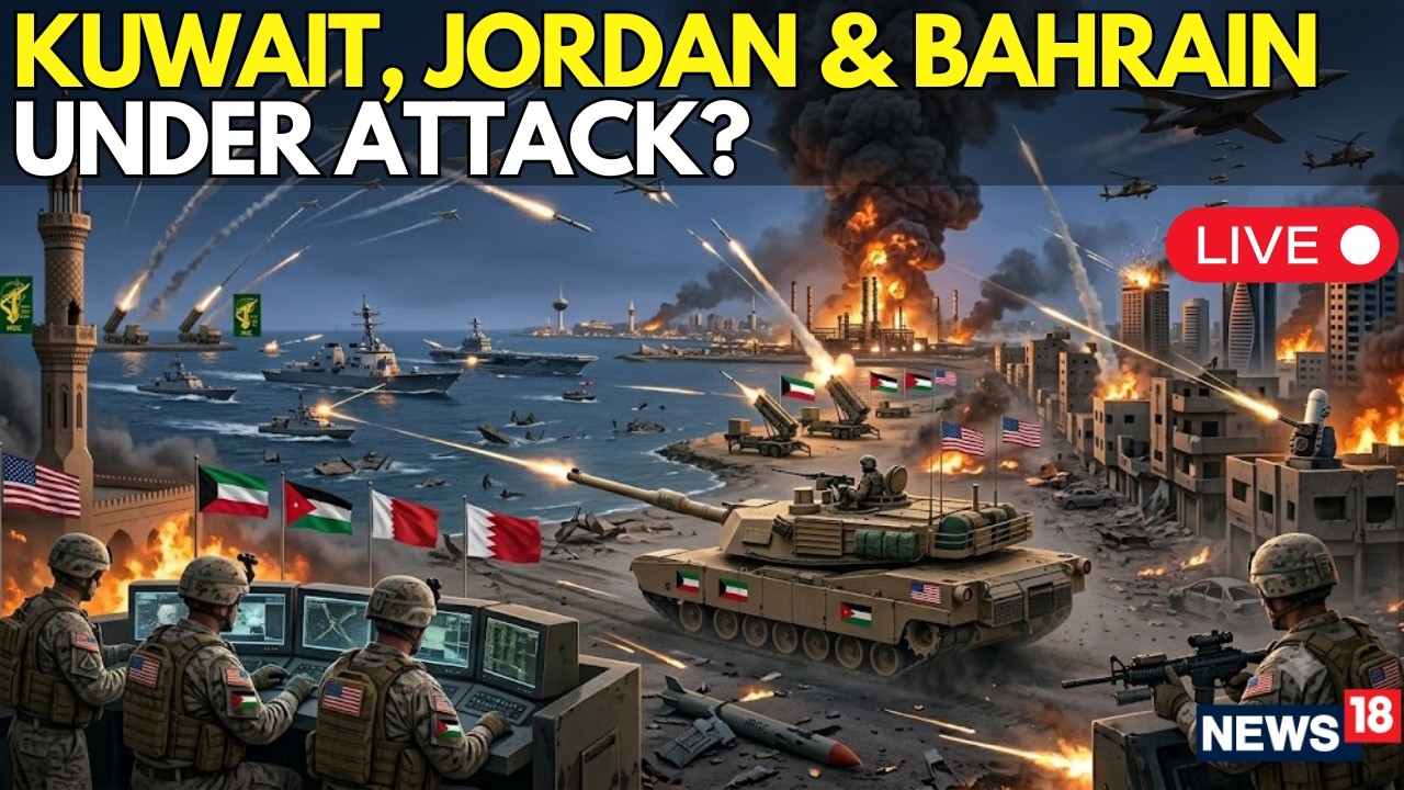 GULF UNDER ATTACK? BREAKING LIVE | Bahrain, Kuwait, Jordan Under Attack | IRGC Launches Strikes