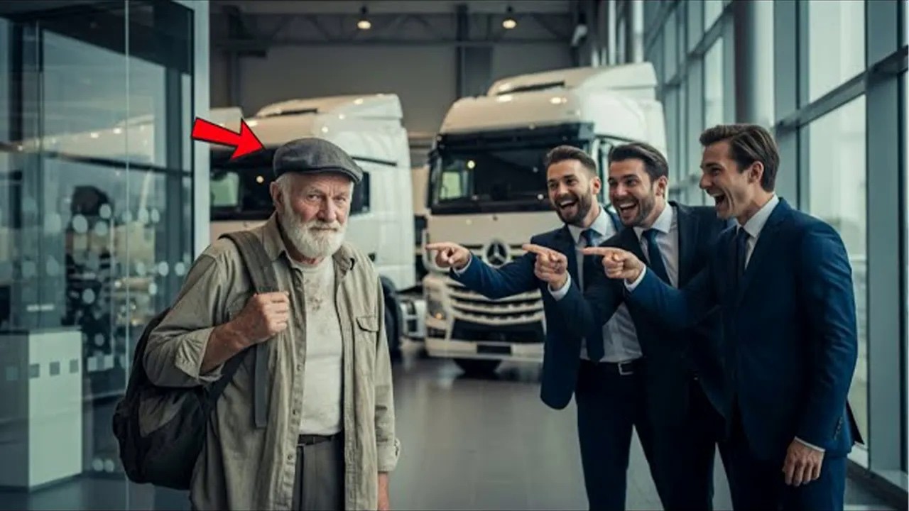„Fünf Mercedes Laster will ich“, sagte der arme Mann – und lehrte die Verkäufer eine Lektion!