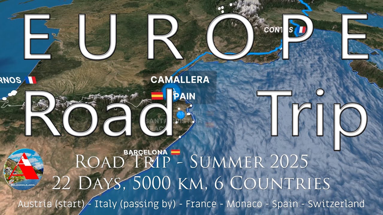 We Drove 5,000 KM Across Europe! 🚗🌍 COAST ☀️ to ALPS 🏔️(4K Dashcam) 🇫🇷🇪🇸🇨🇭🇦🇹 - 22 Days Road Trip