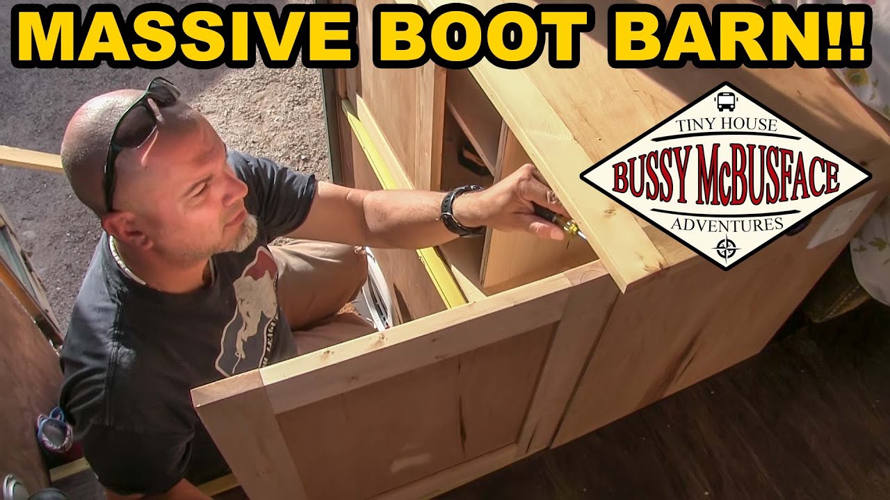 Mike Builds a Boot Barn End Table for Our Skoolie