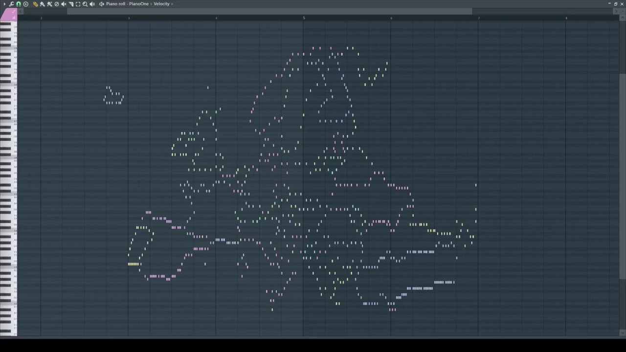Musical Map of Europe (Midi Art)
