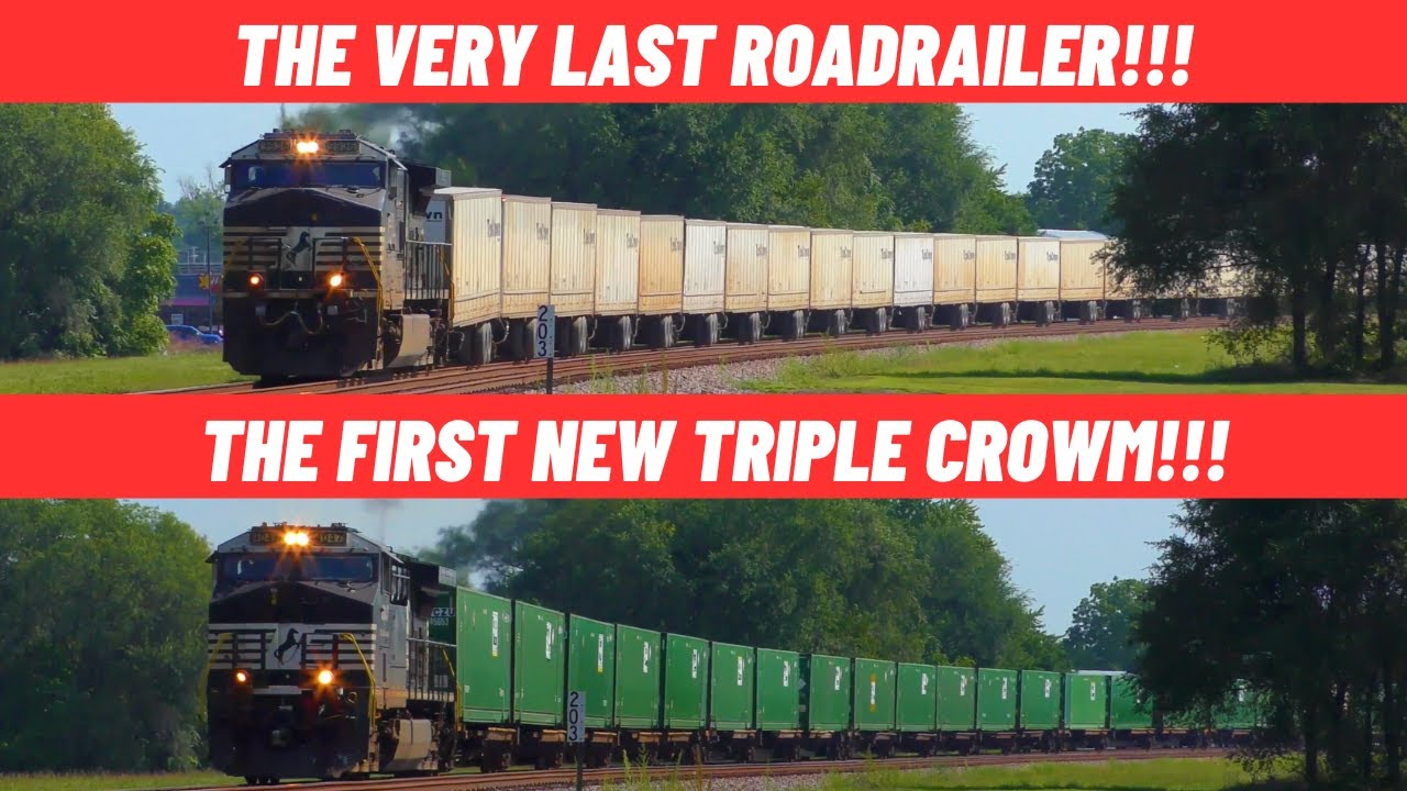 See the comparison of both trains leaving at the same time... The last and the new Triple Crown!!!