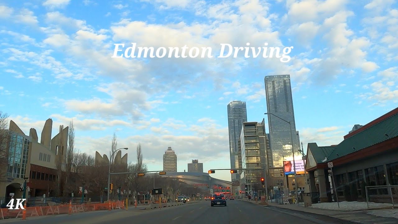 Driving - Downtown Edmonton, Alberta, Canada - March 20, 2023